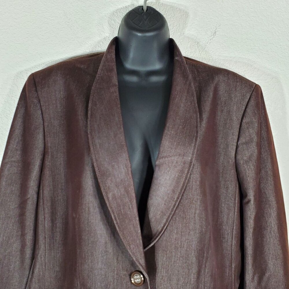 Le Suit Classic Brown Professional Women Blazer Jacket Size 18 Business Attire - Picture 4 of 12